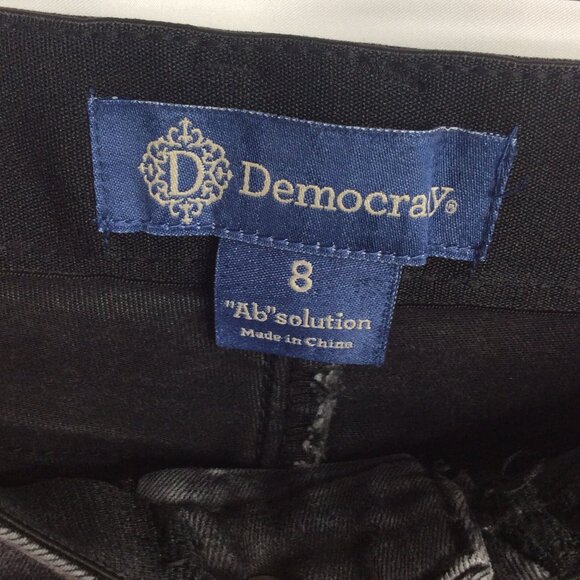 Democracy "Ab" Solution Jeans Womens Size 8 Faded Black Tummy Control Slimming - Picture 7 of 7